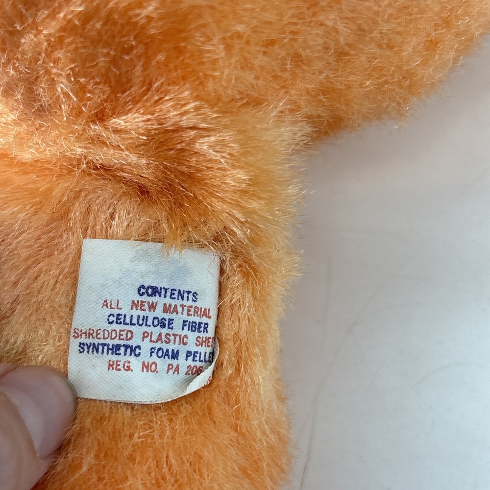Vintage SUPERIOR TOY AND NOVELTY Plush Orange Fox Red Collar‎ 12" 1960s 1970s - Picture 12 of 16